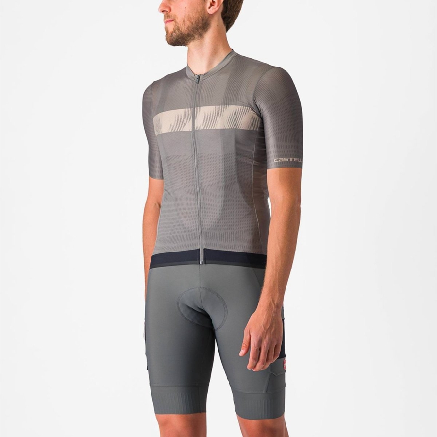 Grey Men Castelli UNLIMITED ENDURANCE Jersey | 397201TJK