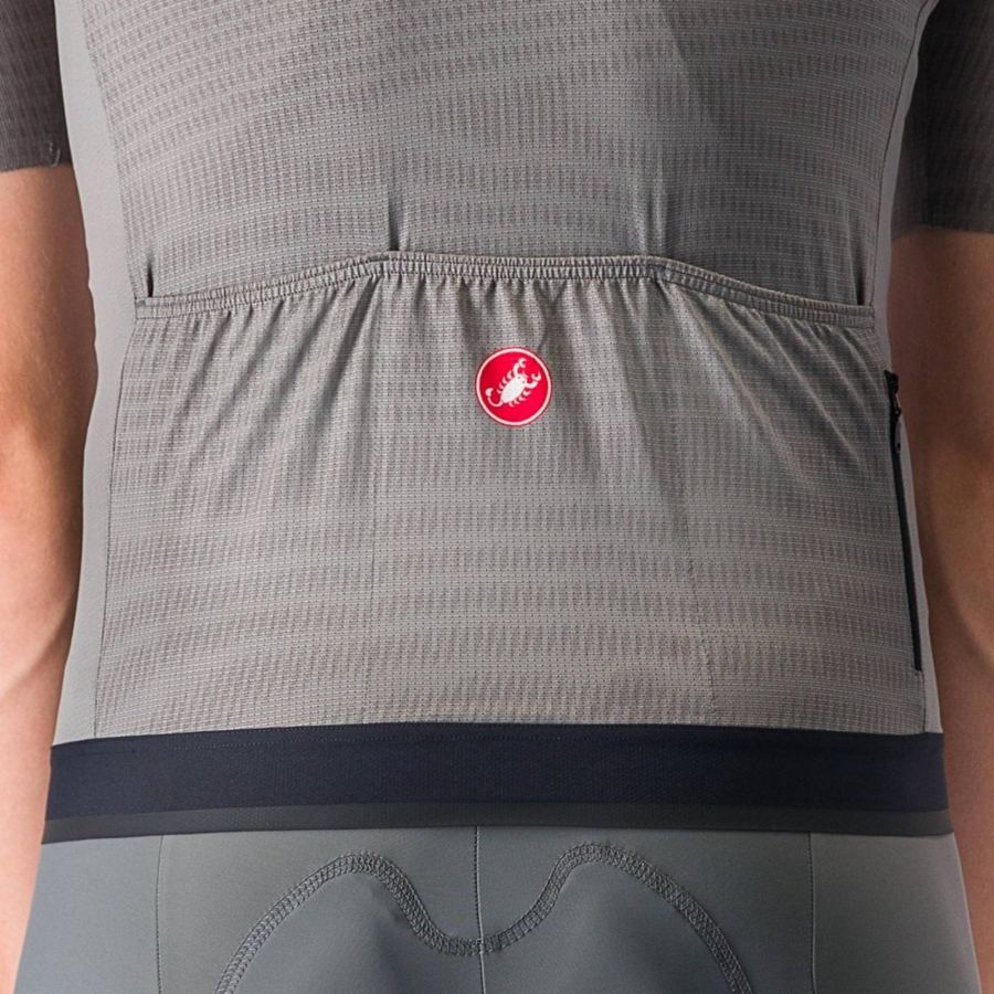 Grey Men Castelli UNLIMITED ENDURANCE Jersey | 397201TJK