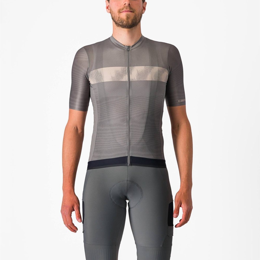 Grey Men Castelli UNLIMITED ENDURANCE Jersey | 397201TJK