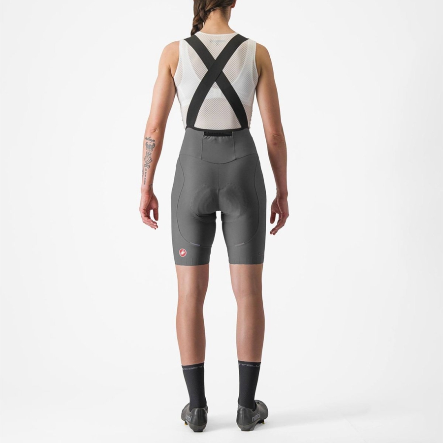 Grey Women Castelli ESPRESSO W DT Bib Shorts | 710435PYT