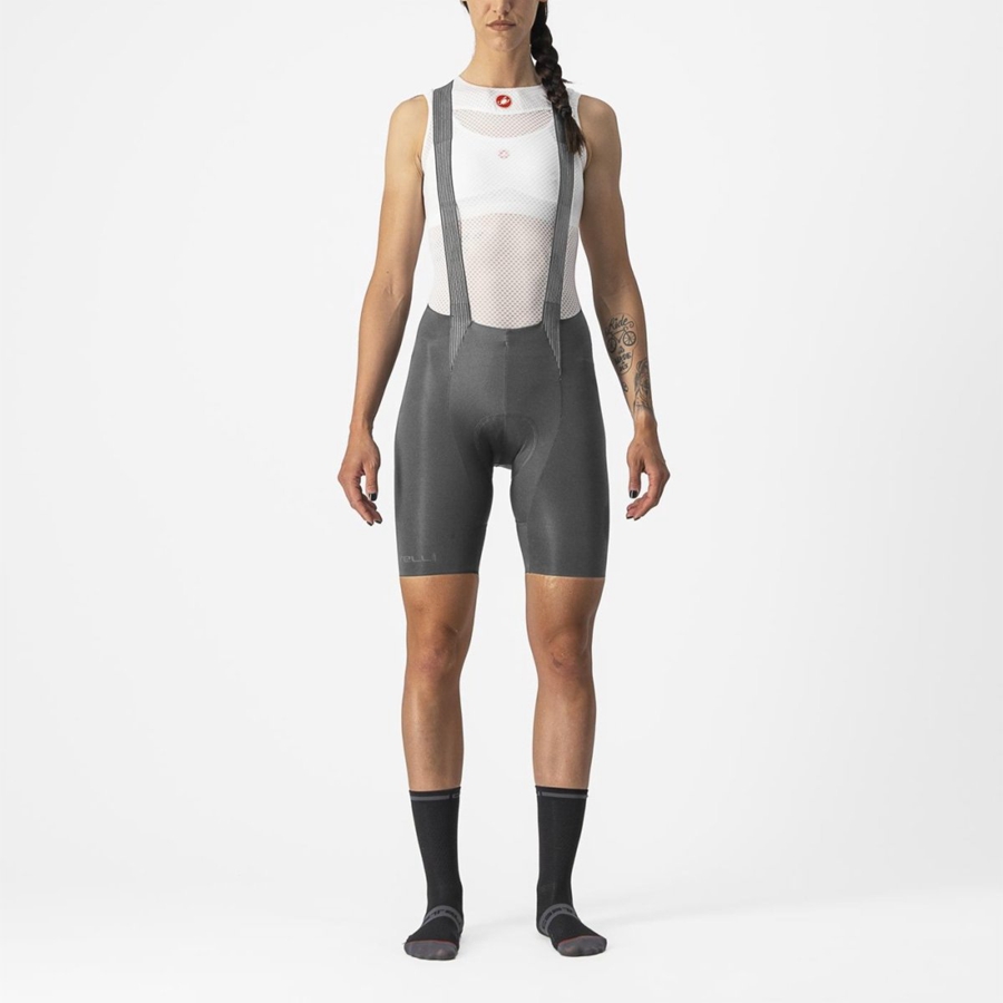 Grey Women Castelli FREE AERO RC W Bib Shorts | 351760CLM