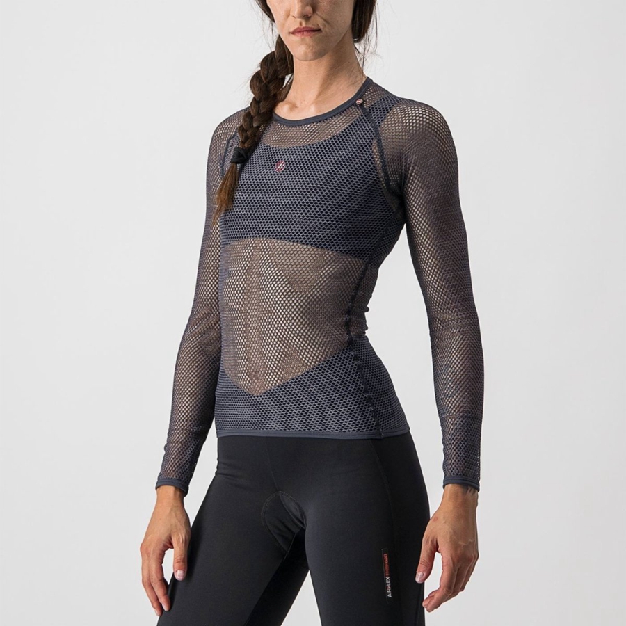 Grey Women Castelli MIRACOLO W LONG SLEEVE Base Layer | 615980SJE