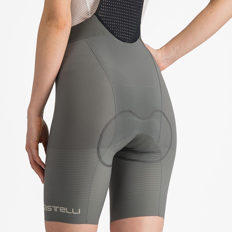 Grey Women Castelli PREMIO W Bib Shorts | 827514JTK