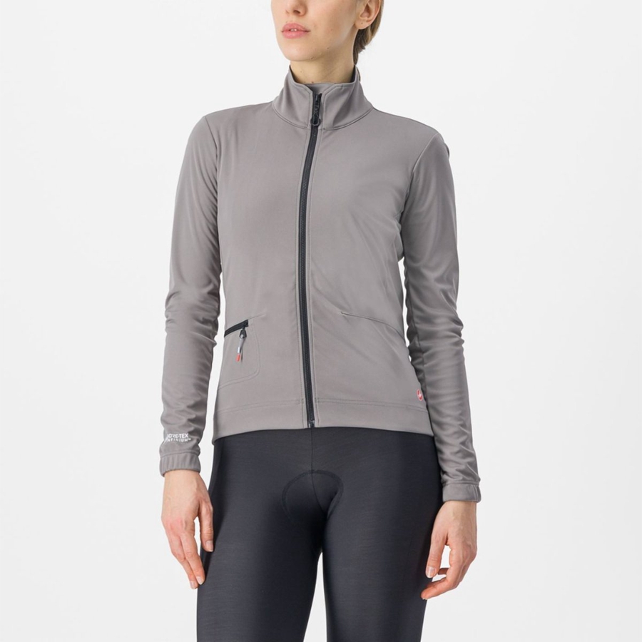 Grey Women Castelli VENTO TRAIL Jackets | 986723WCP