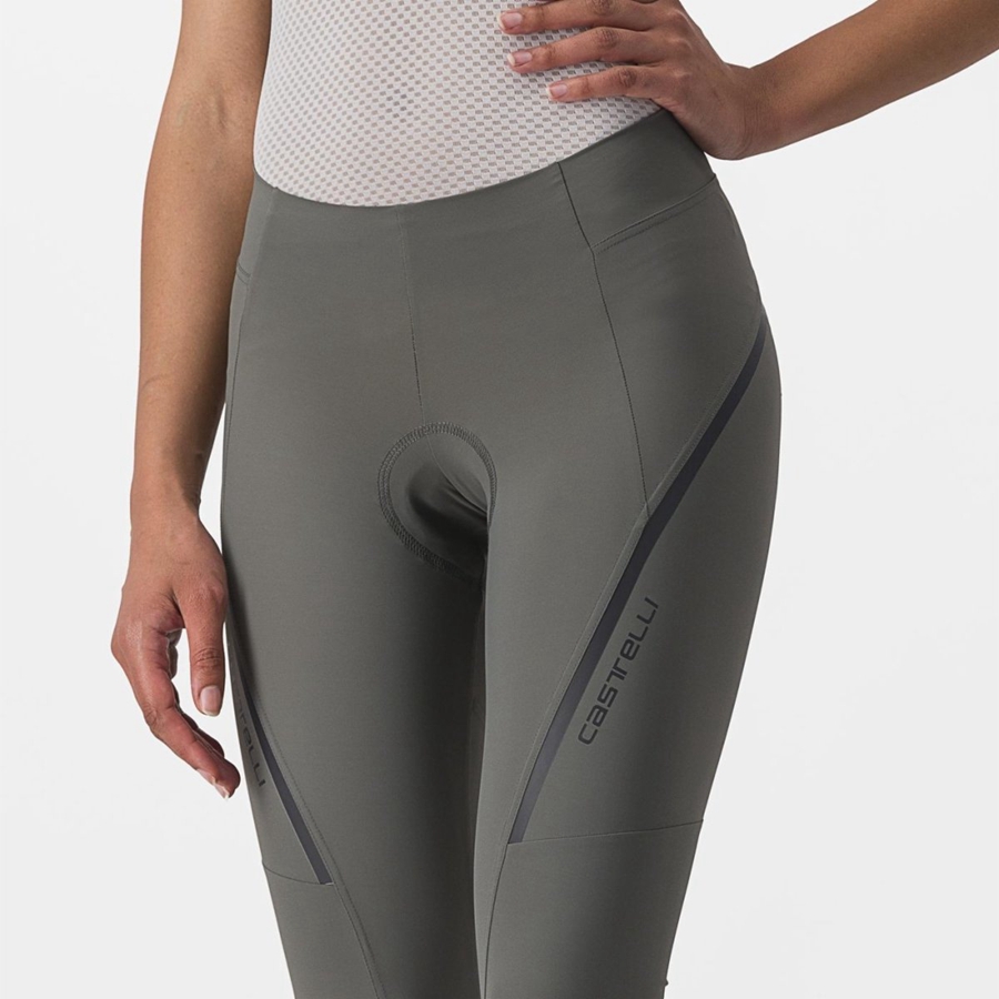 Grey / Dark Grey Women Castelli VELOCISSIMA 3 KNICKER Leggings | 348961JAG