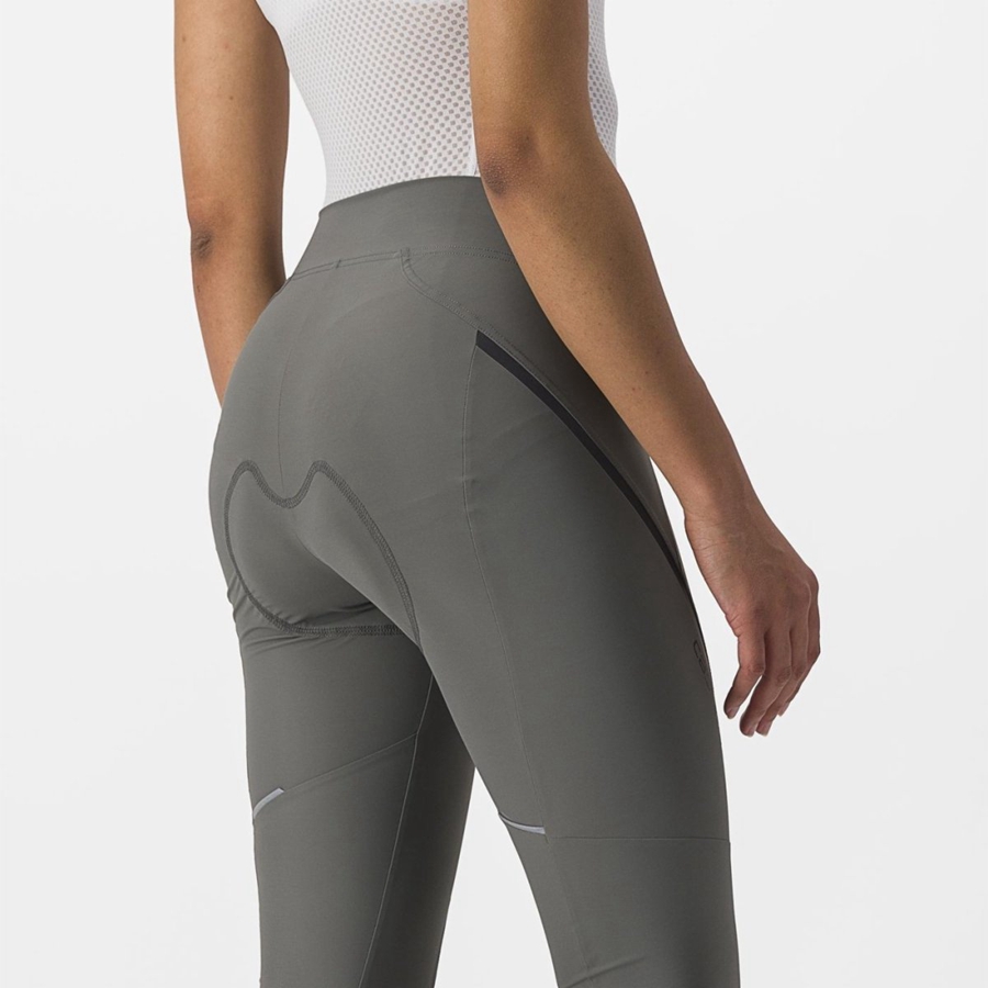 Grey / Dark Grey Women Castelli VELOCISSIMA 3 KNICKER Leggings | 348961JAG