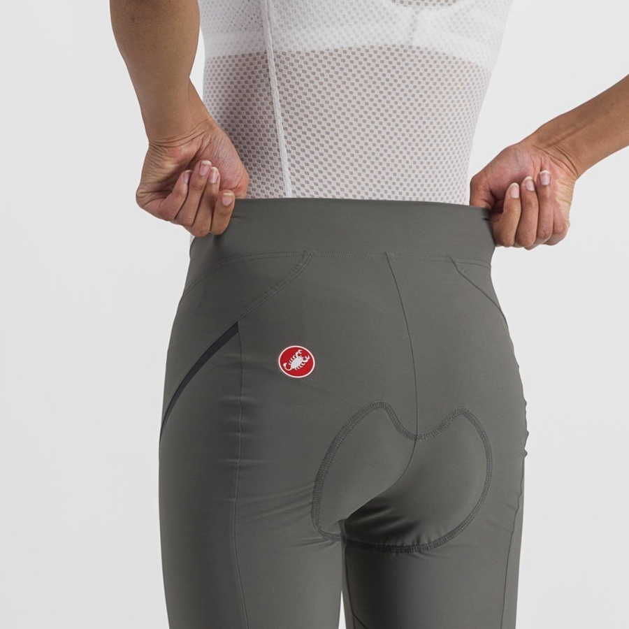 Grey / Dark Grey Women Castelli VELOCISSIMA 3 KNICKER Leggings | 348961JAG