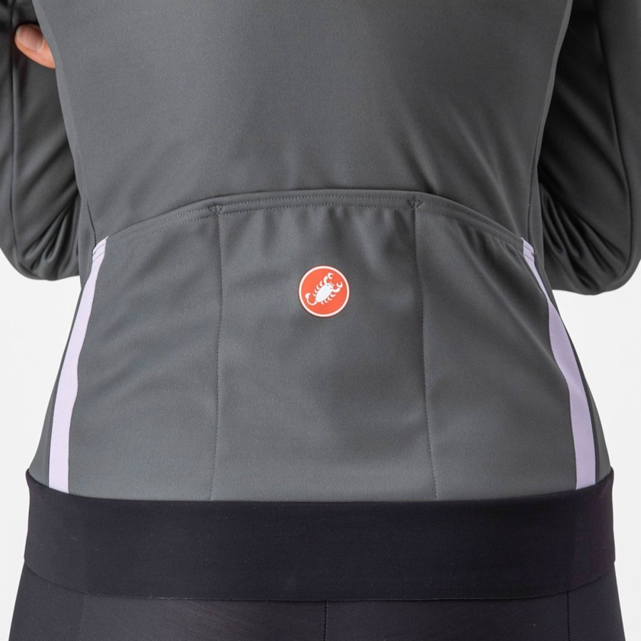 Grey / Purple Women Castelli DINAMICA 2 Jackets | 195874VZH