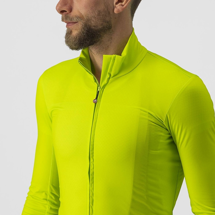 Light Green Men Castelli PRO THERMAL MID LS Jersey | 745029OHK