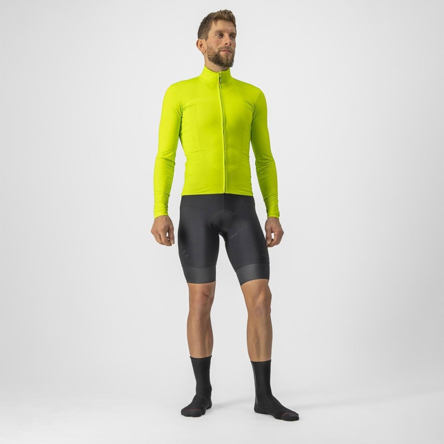 Light Green Men Castelli PRO THERMAL MID LS Jersey | 745029OHK