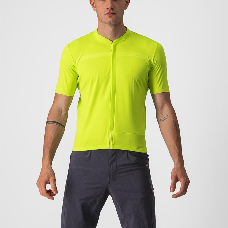 Light Green Men Castelli UNLIMITED ALLROAD Jersey | 430961ZEA