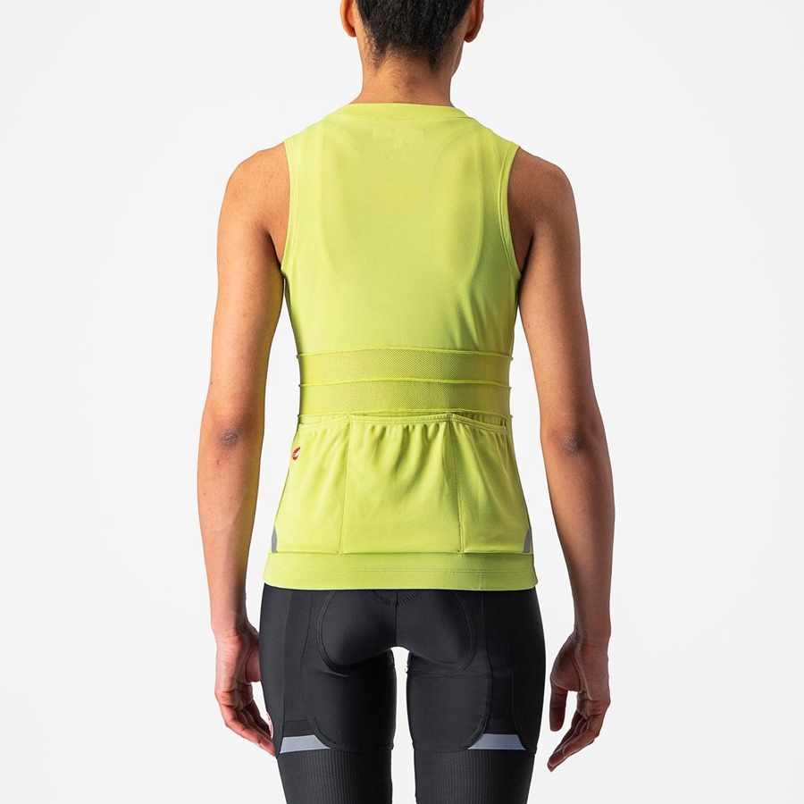 Light Green Women Castelli ANIMA 4 SLEEVELESS Jersey | 978541AEI