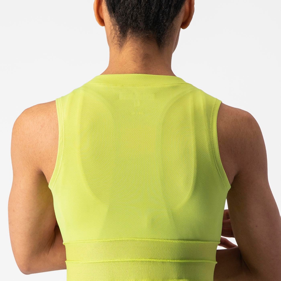 Light Green Women Castelli ANIMA 4 SLEEVELESS Jersey | 978541AEI