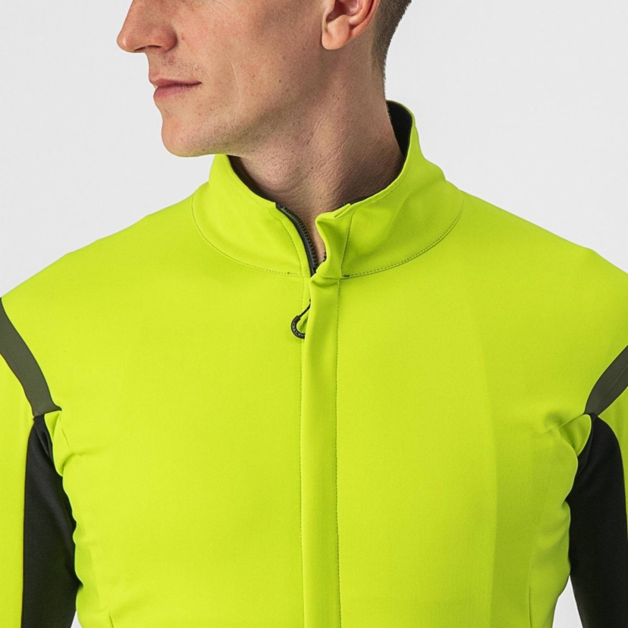 Light Green / Dark Grey Men Castelli GABBA RoS 2 Jackets | 619038MNP