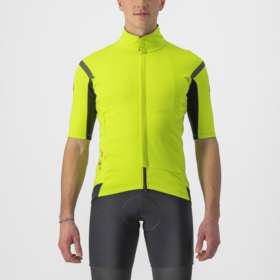 Light Green / Dark Grey Men Castelli GABBA RoS 2 Jackets | 619038MNP