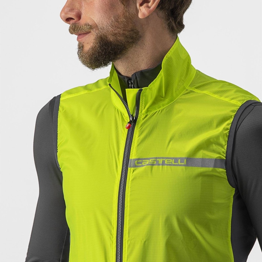 Light Green / Dark Grey Men Castelli SQUADRA STRETCH Vest | 295148ORZ