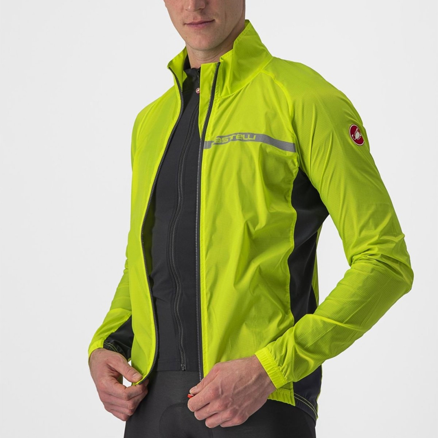 Light Green / Dark Grey Men Castelli SQUADRA STRETCH Protection | 583014NEU