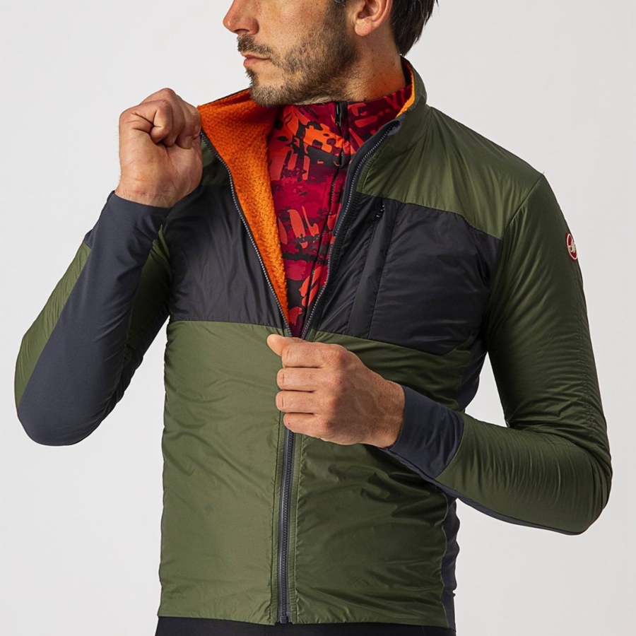 Light Green / Dark Grey Men Castelli UNLIMITED PUFFY Jackets | 984503OEL