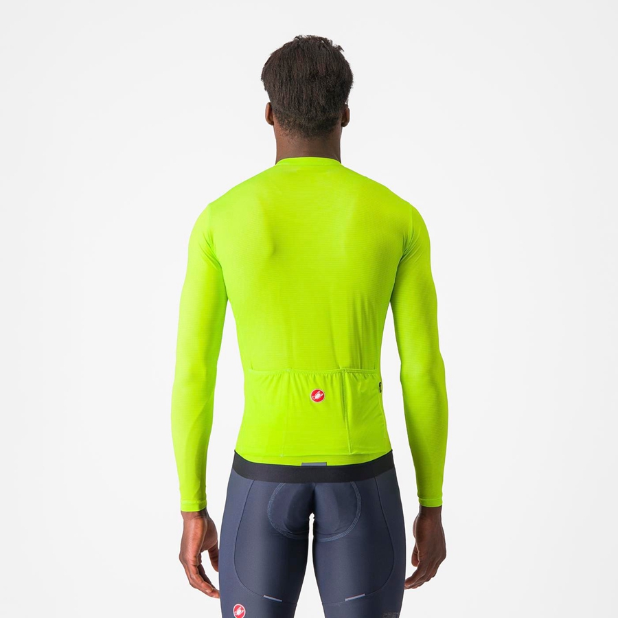 Light Green / Deep Green Men Castelli ESPRESSO LS Jersey | 620935BRN