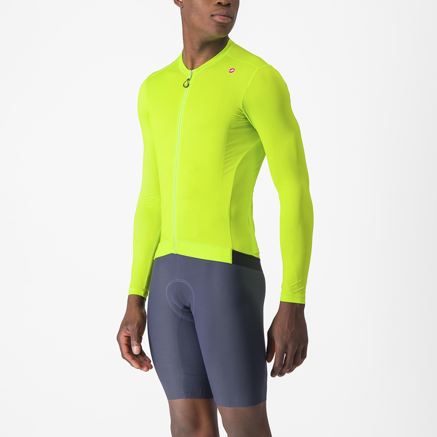 Light Green / Deep Green Men Castelli ESPRESSO LS Jersey | 620935BRN