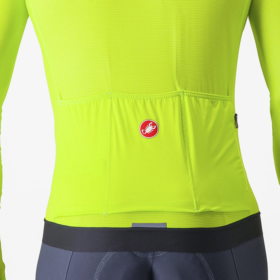 Light Green / Deep Green Men Castelli ESPRESSO LS Jersey | 620935BRN