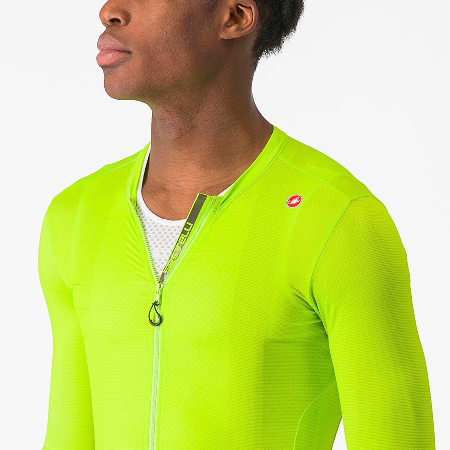 Light Green / Deep Green Men Castelli ESPRESSO LS Jersey | 620935BRN