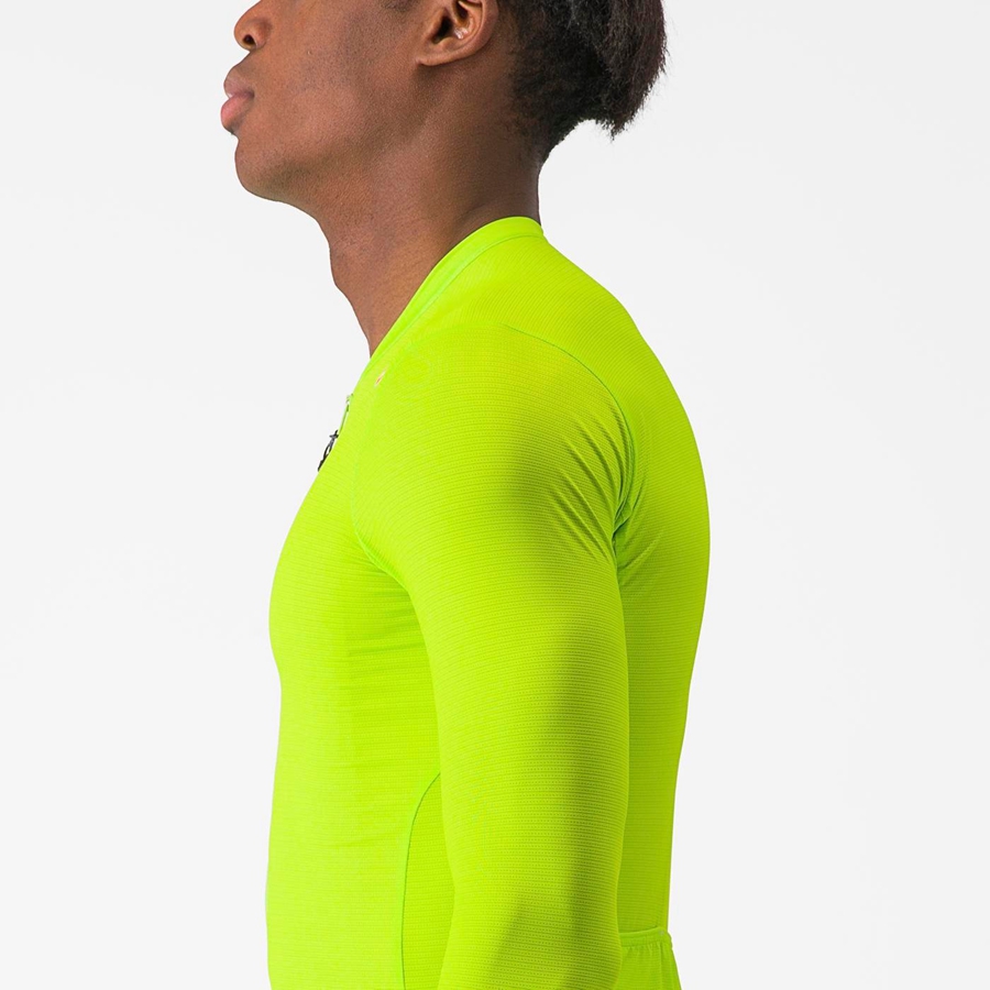 Light Green / Deep Green Men Castelli ESPRESSO LS Jersey | 620935BRN