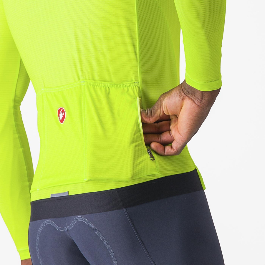 Light Green / Deep Green Men Castelli ESPRESSO LS Jersey | 620935BRN