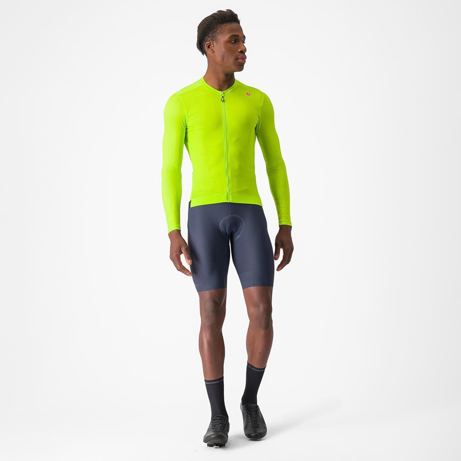 Light Green / Deep Green Men Castelli ESPRESSO LS Jersey | 620935BRN