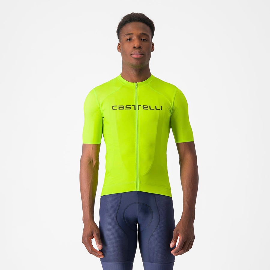 Light Green / Deep Green Men Castelli PROLOGO LITE Jersey | 423956FEM