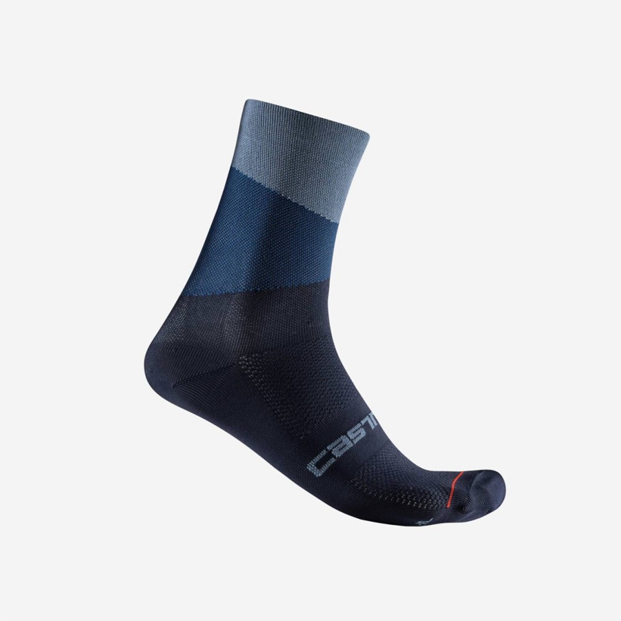 Light Grey Blue / Blue Men Castelli ORIZZONTE 15 Socks | 846157QMR