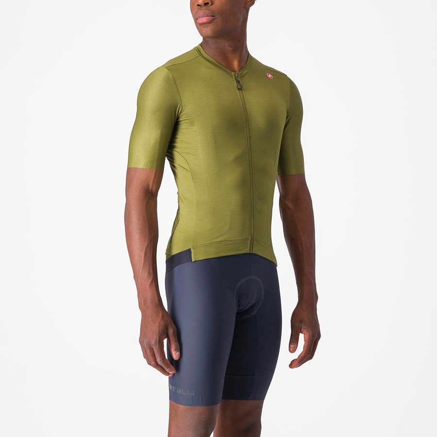 Olive / Light Green Men Castelli ESPRESSO Jersey | 203719IGB