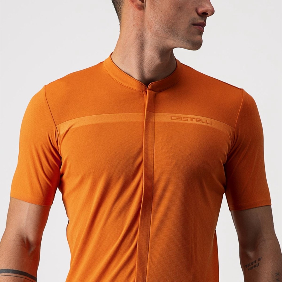 Orange Red Men Castelli UNLIMITED ALLROAD Jersey | 075618ZGI