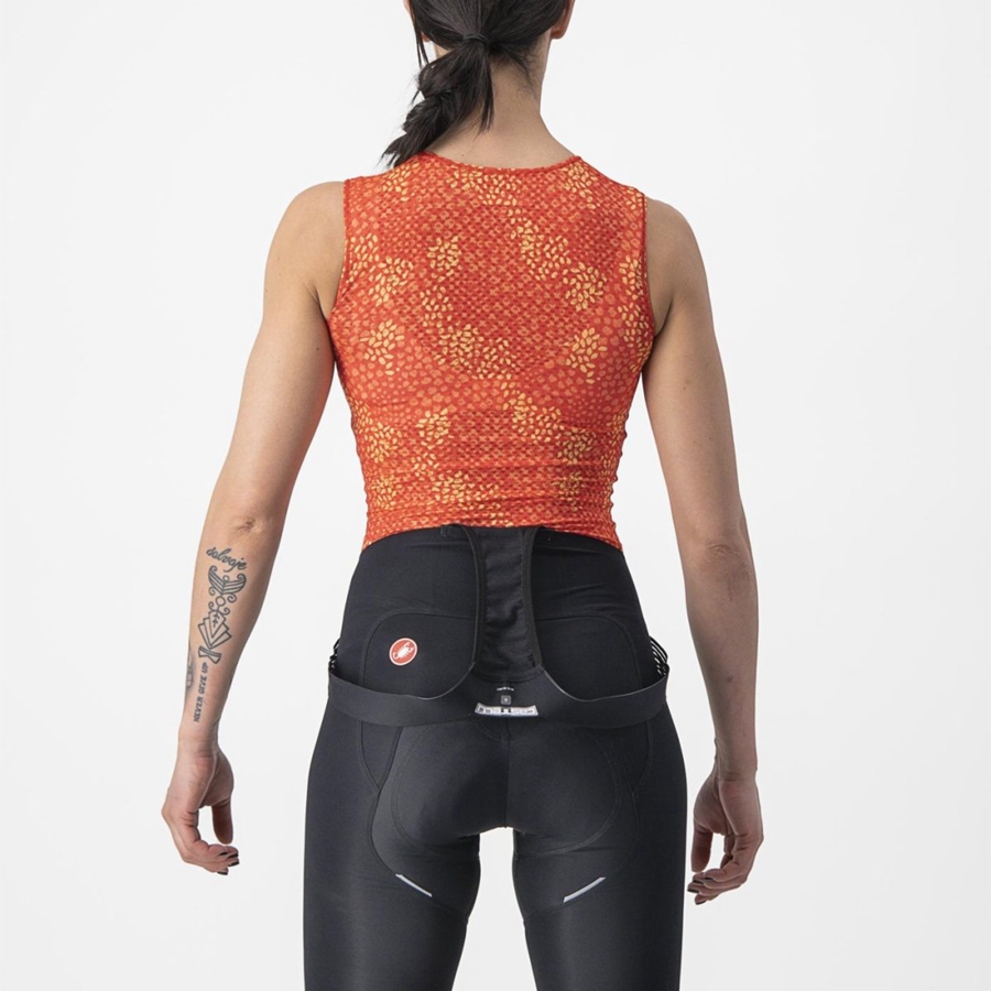 Orange Women Castelli PRO MESH 4 W SLEEVELESS Base Layer | 934208LDM