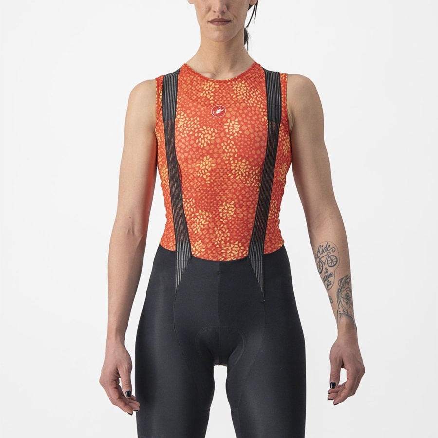 Orange Women Castelli PRO MESH 4 W SLEEVELESS Base Layer | 934208LDM