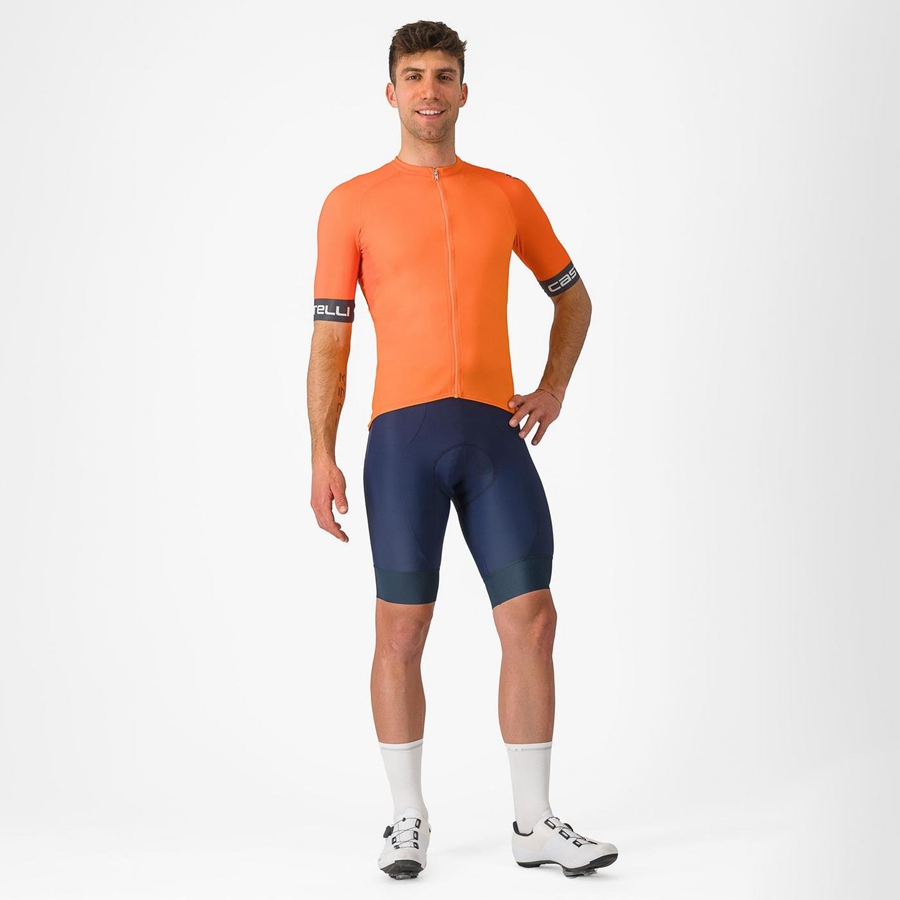 Orange / Dark Grey Men Castelli ENTRATA VI Jersey | 485972YBL