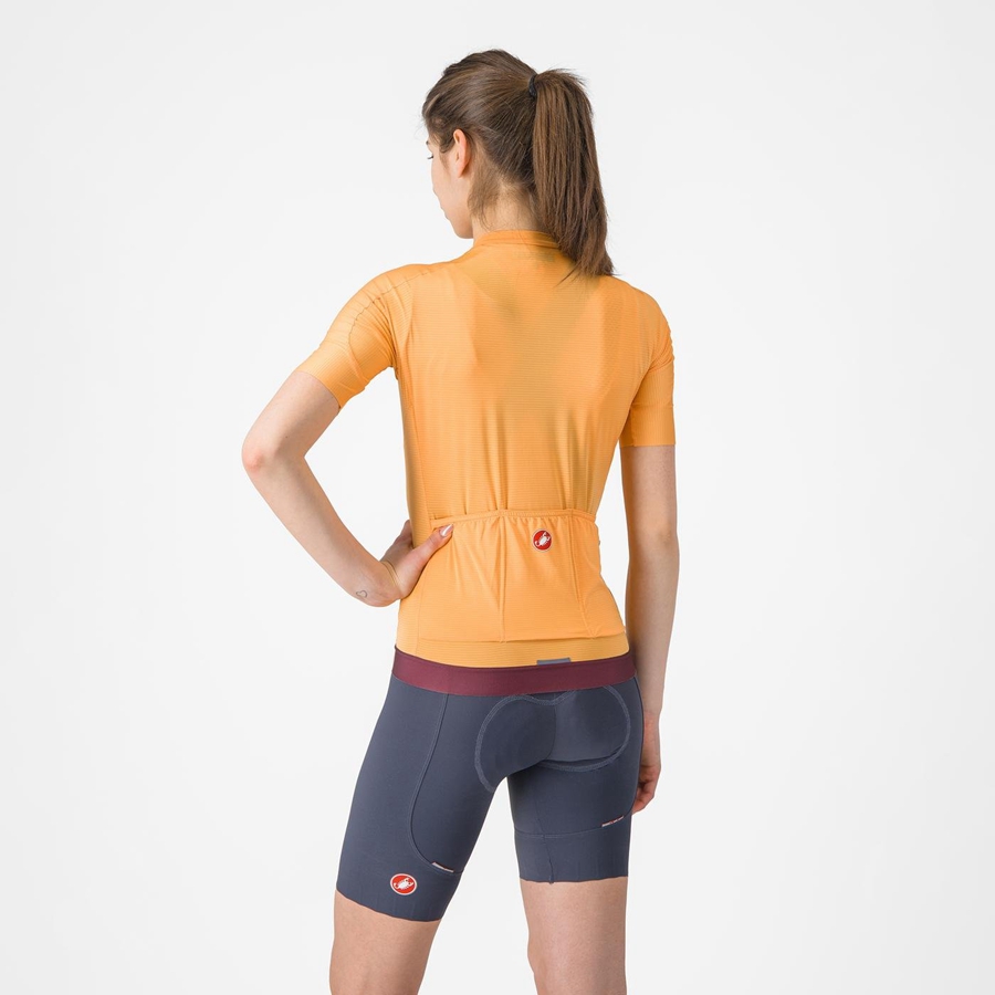 Orange / Deep Burgundy Women Castelli ESPRESSO W Jersey | 254786XVJ