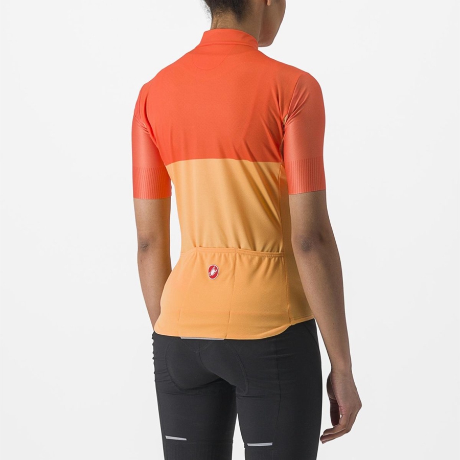 Orange / Deep Red Women Castelli VELOCISSIMA Jersey | 647190YWE