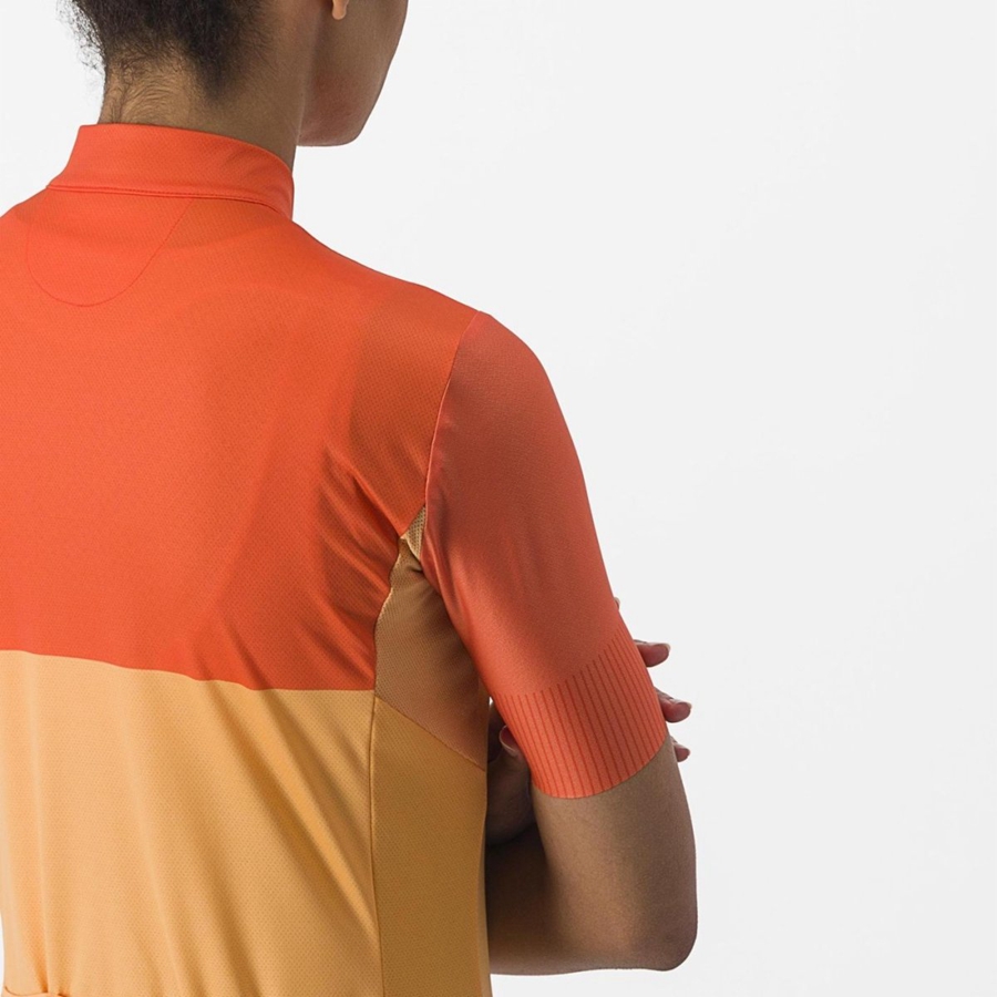 Orange / Deep Red Women Castelli VELOCISSIMA Jersey | 647190YWE