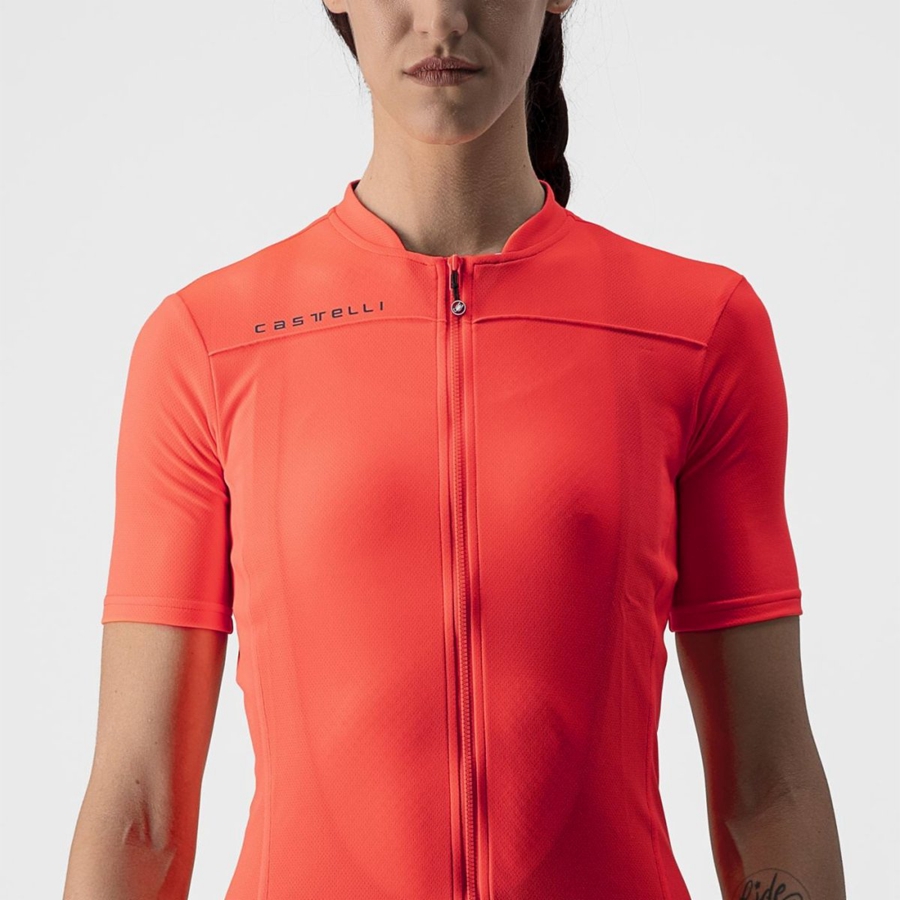 Pink / Dark Grey Blue Women Castelli ANIMA 3 Jersey | 159630WSD