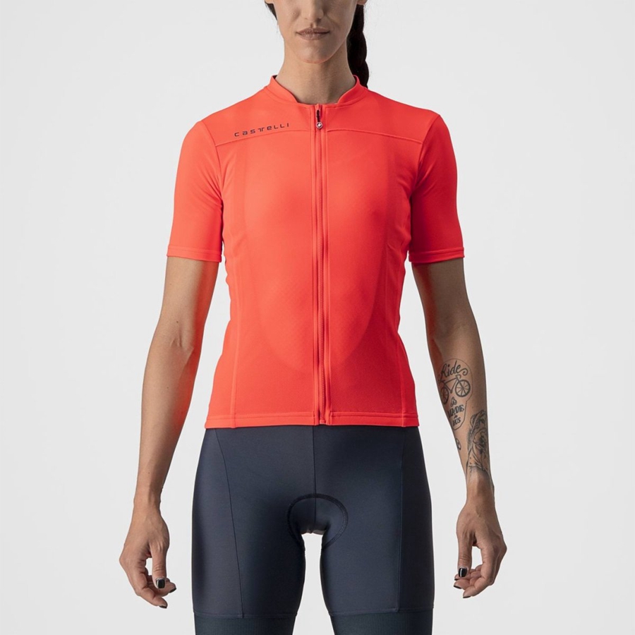 Pink / Dark Grey Blue Women Castelli ANIMA 3 Jersey | 159630WSD