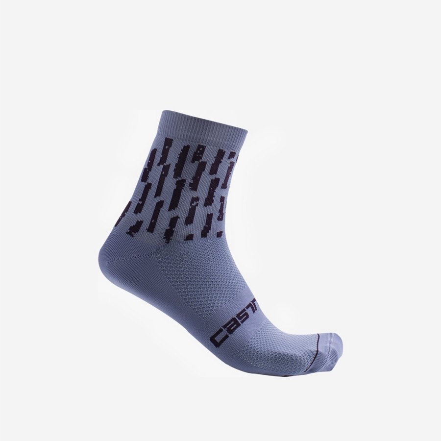 Purple White Women Castelli AERO PRO W 9 CM Socks | 527340TOJ