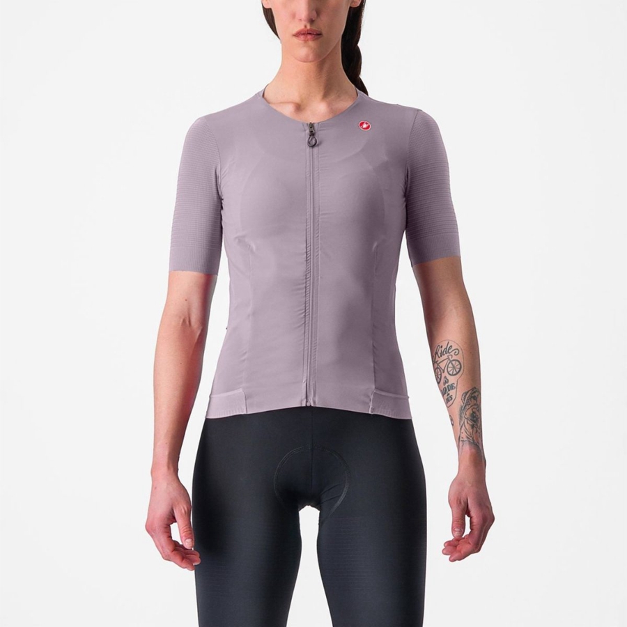 Purple White Women Castelli PREMIO W Jersey | 045239UTG