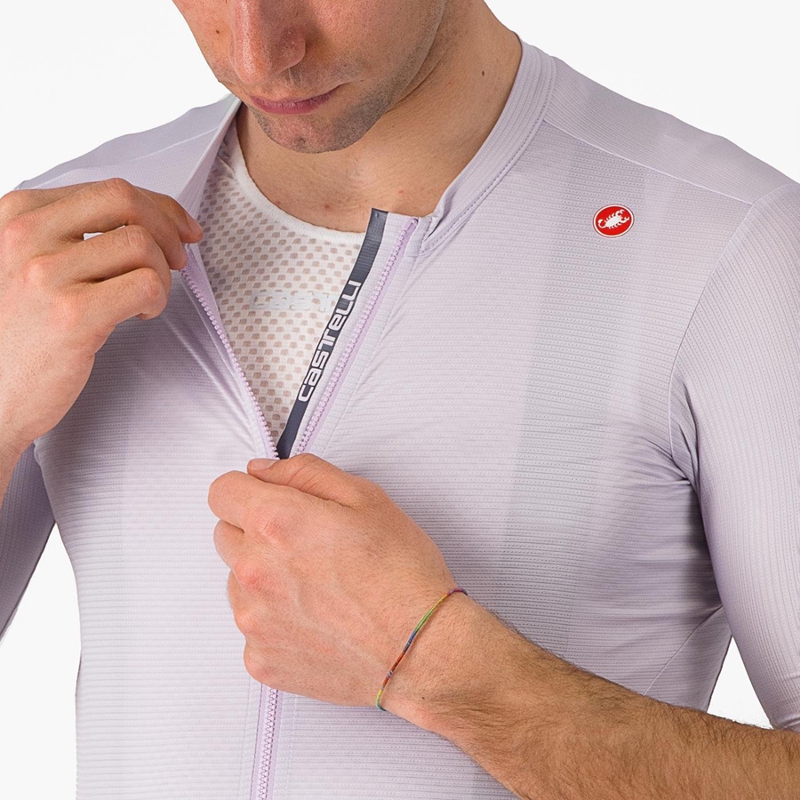 Purple White / Dark Grey Men Castelli ESPRESSO Jersey | 601832RGO