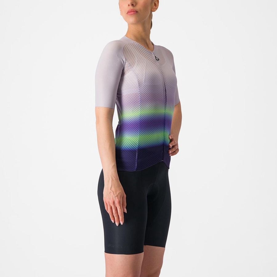 Purple White / Green / Dark Purple Women Castelli CLIMBER'S 4.0 W Jersey | 125063XZJ