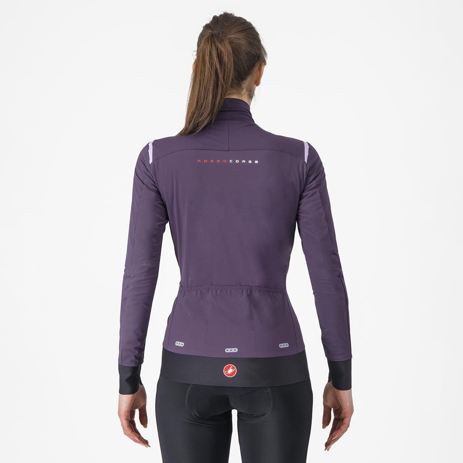 Purple Women Castelli ALPHA FLIGHT ROS W Jackets | 406327QLN