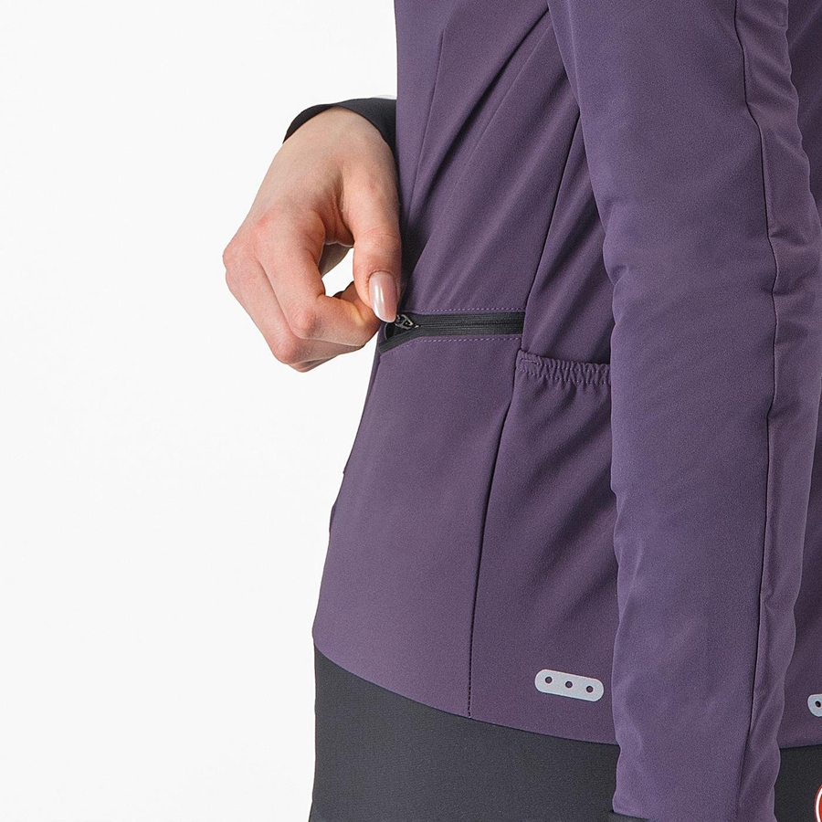 Purple Women Castelli ALPHA FLIGHT ROS W Jackets | 406327QLN