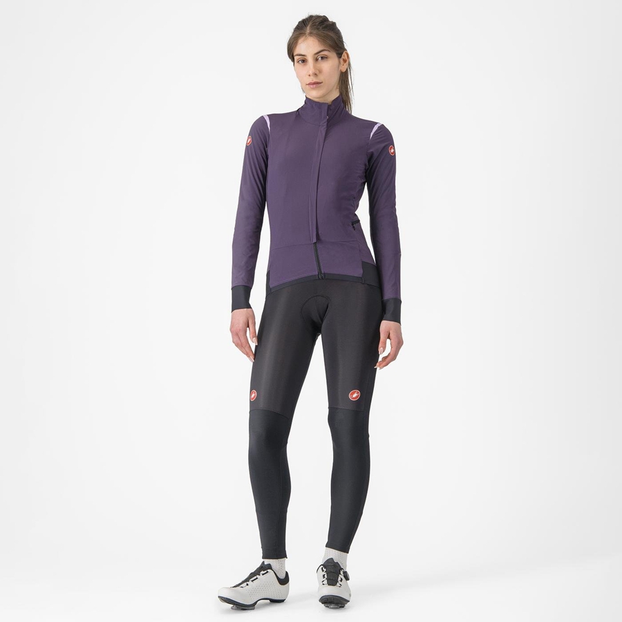 Purple Women Castelli ALPHA FLIGHT ROS W Jackets | 406327QLN