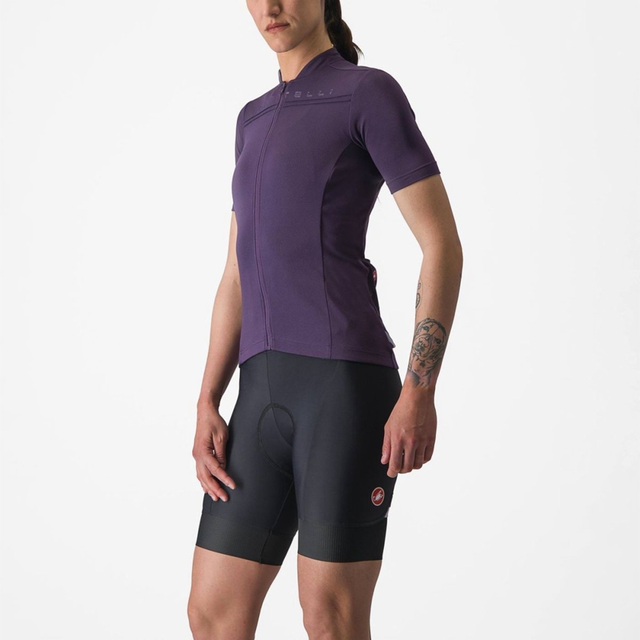 Purple Women Castelli ANIMA 4 Jersey | 956302LCY