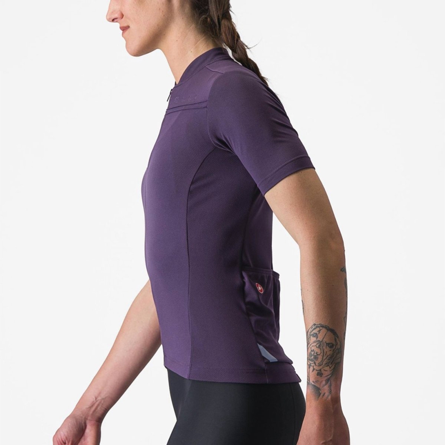 Purple Women Castelli ANIMA 4 Jersey | 956302LCY